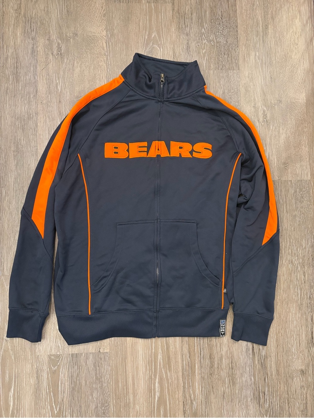 Chicago Bears Navy & Orange Full-Zip Track Jacket
